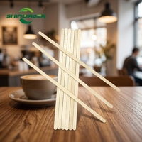 Agitateurs à café jetables en bois de bouleau biodégradable