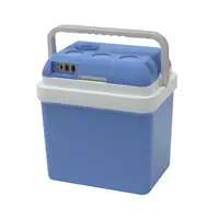 Caixa de refrigeração elétrica portátil quente e fria, 24l 240v ac & 12v dc caixa fria