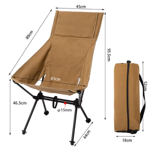 High-end portatile pieghevole spiaggia per dormire pesca Ultra-leggero sedia da giardino in alluminio da campeggio all'aperto cahir da pranzo - Product Image 3