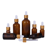 Flacons compte-gouttes ambrés personnalisés avec logo, 2 oz et 4 oz, vides, pour huiles essentielles