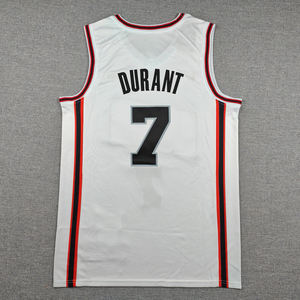 เสื้อบาสเก็ตบอลอเมริกันปักลาย Kevin Durant Houston Flagg รุ่นใหม่ปี 2025 สำหรับผู้ชายและผู้หญิง สไตล์ Swingman สีแดง ขายส่ง - Product Image 6