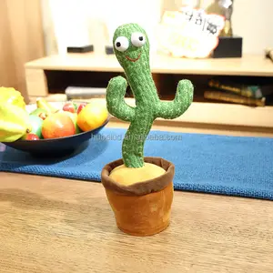 Electric Dancing Cactus Toy 120 Songs Singing Talking Record Repeating Voice Recorder for Plush Toy