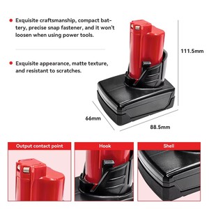 10.8V冲击式电动工具替换电池 锂离子方形锂离子电池组 - Product Image 6