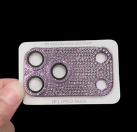 Protection d'objectif 3D Bling Diamant pour iPhone 17 Air, Film de Protection d'Objectif Brillant en Strass pour iPhone 17 Pro Max