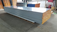 Système ignifuge moderne de polyuréthane de mur de toit Panneaux muraux de salle blanche Laine de roche Eps Pu Pir Panneaux sandwich Matériau métallique