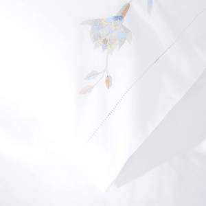 100% coton draps de lit respirant King Size drap de lit blanc hôtel couette ensemble de couverture de lit - Product Image 6