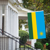 Vente en gros 3x5ft Drapeaux du Rwanda Polyester 68D/100D Personnaliser toutes les nations expédition rapide Fournisseur fiable livraison rapide