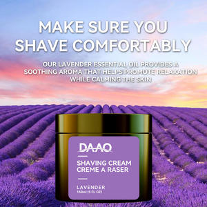Crème à raser à la lavande pour hommes, apaisante et hydratante, mousse riche pour peaux sensibles, rasage en douceur - Product Image 6
