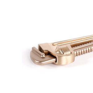 Clé à tuyau industrielle anti-étincelles de 12 pouces, clé à tuyau réglable en bronze d'aluminium, ouverture 40 mm, longueur 300 mm, ISO9001 - Product Image 3