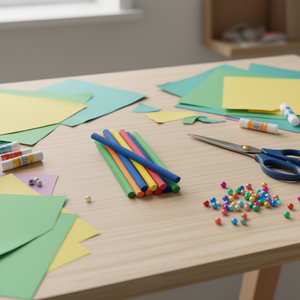 Bastoncini di Legno Colorati Ilan 6x150mm per Artigianato, Confezione da 15 Pezzi Circa - Product Image 3