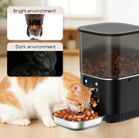 Distributeur automatique intelligent pour animaux de compagnie avec contrôle par application, caméra 2MP, communication bidirectionnelle, anti-blocage, étanche, conservation de la fraîcheur, double alimentation