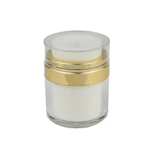 Plastic type 15ml 30ml 50ml airless cosmetic jar for skin care cream use