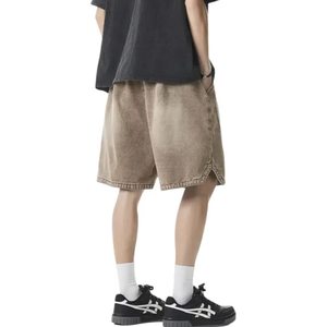 Custom Vintage Distressed baggy jorts men y2k Summer High Quality streetwear men shorts Breathable Street Style mens denim jorts - Product Image 2