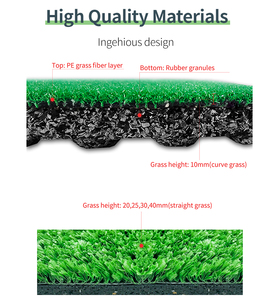 Nhà máy nóng bán cỏ nhân tạo <span class=keywords><strong>Turf</strong></span> gạch cao su cho phòng tập thể dục chống rung cỏ sàn Mat hấp thụ sốc Vườn cỏ - Product Image 5