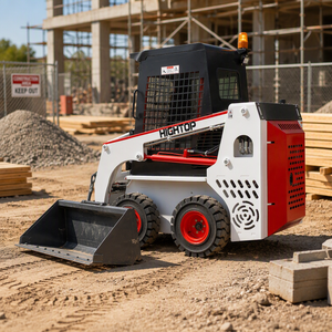 HTL25 Mini Skid <b>Steer</b> Track <b>Wheel</b> Skidsteer With Cabin Multiple Attachments Construction Farm Use - Product Image 5