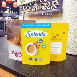 Bolsa de Embalaje de Alimentos con Cierre Vertical Personalizada, con Ventana Transparente, para Especias, Condimentos y Chips - Product Image 3