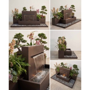 Jardinera Trasera de Acero Inoxidable 316L con Cascada, 220x20 cm, para Hoteles, Villas y Proyectos de Paisajismo - Product Image 3