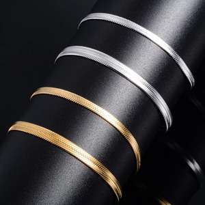 Bracelet chaîne lame pour femmes et hommes, en acier inoxydable, pour main et pied, avec extension, pour cheville, accessoires de fabrication de bijoux, cadeau - Product Image 1