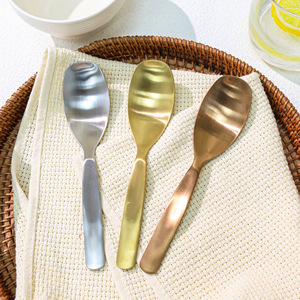 ช้อนตักข้าวหัวเหลี่ยมจินฮุ่ย 18 10 สแตนเลส สำหรับก๋วยเตี๋ยวและข้าวเหนียว - Product Image 1