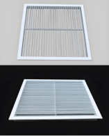 Grille de sortie d'air conditionné en plastique ABS moulée par injection, diffuseur d'air blanc, grille de sortie d'air murale pour climatiseur