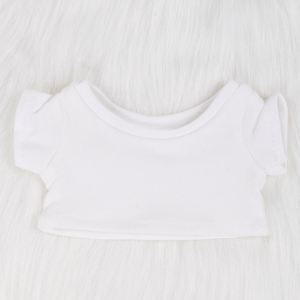 Wholesale Custom Logo Handicrafts <b>Clothes</b> 10/15/20cm Cotton T-Shirt Black White Short Sleeve Tops for DIY Outfit - Product Image 1