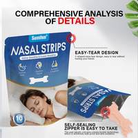 Bandes nasales anti-ronflement, patchs nasaux 10 pièces/sac, non tissés pour une meilleure respiration K000056