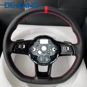 Volant en cuir complet pour Volkswagen <span class=keywords><strong>Golf7</strong></span>.5 GTI MK7 GTS GTD GTE <span class=keywords><strong>R</strong></span>-Line <span class=keywords><strong>Golf7</strong></span> GLI Polo Passat Jetta MK6 Golf6 - Product Image 3