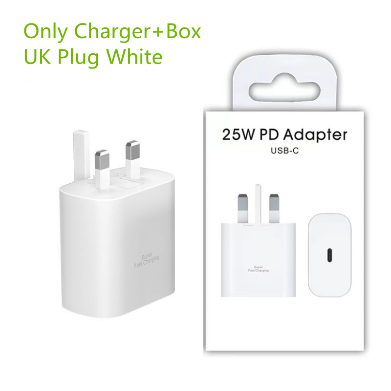 Cargador blanco del Reino Unido+caja