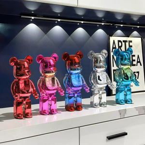 Estatuilla de oso ecológica de moda, artesanías de resina de lujo de gama alta para sala de estar, decoración de gabinete de TV, galvanoplastia de vino de entrada - Product Image 2