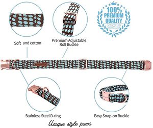 Metal Release Gesp Mooie Afdrukken Bloemen Hond Kraag Rose Goud Voor Honden Halsbanden Walk Hond Custom <span class=keywords><strong>1</strong></span> Stuk/Opp tas + Doos - Product Image 6
