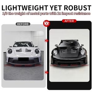 Couvercle de capot moteur en fibre de carbone sèche de haute qualité, style GT3 RS, pour Porsche 911 992 - Product Image 4
