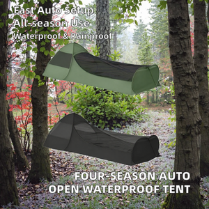 Carpa de <span class=keywords><strong>Camping</strong></span> Portátil de Apertura Rápida Automática OEM, Impermeable, Antimosquitos, para Cuatro Estaciones, de Una Habitación, para 1-2 Personas - Product Image 2