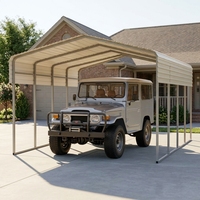 Abri de voiture en acier galvanisé durable 12x20, prix de gros, pour bricolage, stockage et aménagements résidentiels