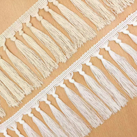Frange à pompons en coton 100% à motif noué, texture douce, pour rideaux, textiles de maison, nappes et décorations, fabrication chinoise, vente chaude