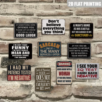 Letrero Metálico Vintage con Sarcasmo Divertido, Decoración Retro para Pared de Garaje o Cuarto de Hombre