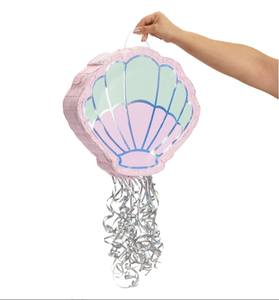 Pinata tali tarik kerang laut untuk dekorasi ulang tahun putri duyung kertas cantik Pinata kerang laut untuk anak perempuan - Product Image 3