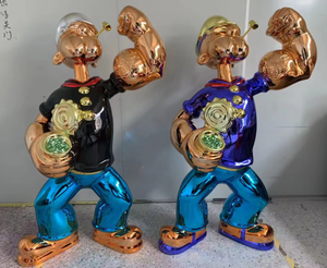 Adorno Decorativo Creativo de Alta Calidad Hecho a Mano, Estatua de Popeye de Resina Estilo Pop Art - Product Image 6