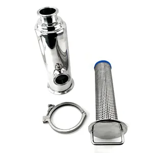 Tri clamp hygienic ss316 304 stainless steel sanitary in line strainer filter