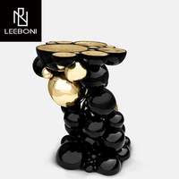 Console italienne en acier inoxydable au design créatif de luxe pour le salon
