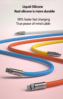 Nouveau câble de charge super rapide 120W métal alliage de zinc silicone liquide Micro USB type-c chargeur câble de données pour Android