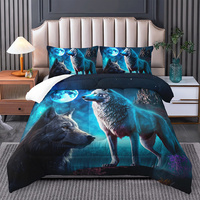 Loup haut de gamme 3d imprimé modèles personnalisés grande taille prix de gros hiver couette ensemble de couette