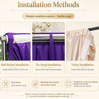 Tissu fluide en polyester extensible 10x20 pieds pour drapé de plafond, toile de fond de mariage, rideau, décoration de scène pour événements et fêtes - Vente en gros