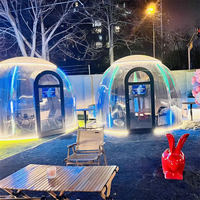 Tente de Restaurant Extérieure avec Pleine Maison Transparent Jardin Bulle Igloo Camping Dôme Géodésique Tente Maison