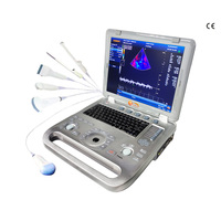 Alat Kedokteran Hewan SUN-906B, Layar 15 inci, USG Doppler Warna 3D 4D untuk Kehamilan Hewan, Portabel