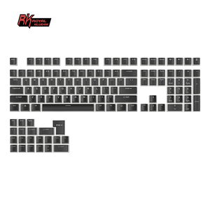 Royal Kludge Factory supply double shot injection translucent background <strong>pudding</strong> <strong>keycaps</strong> mechanical keyboard <strong>keycaps</strong> - Product Image 1