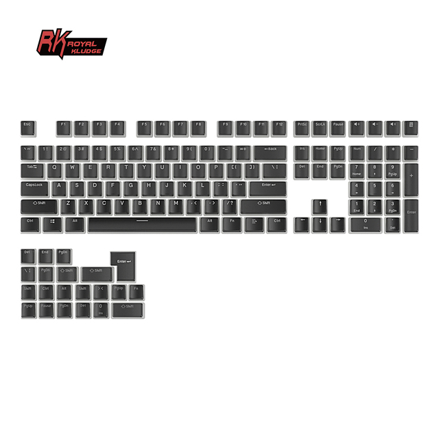 Royal Kludge Factory supply double shot injection translucent background pudding keycaps mechanical keyboard keycaps
