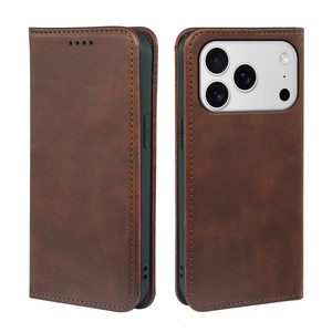 เคสโทรศัพท์แบบพับได้พร้อมช่องใส่บัตร วัสดุหนังแม่เหล็ก สำหรับ <span class=keywords><strong>iPhone</strong></span> 18 Pro Max 17e 16e 15 Pro 13 <span class=keywords><strong>iPhone</strong></span> 17 ป้องกันอย่างดี - Product Image 2