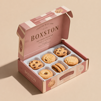 Boîtes d'expédition en carton pour pâtisseries, biscuits et gâteaux, avec logo imprimé personnalisé, qualité alimentaire, pour emballer les biscuits