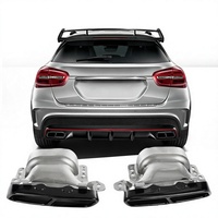 2 pièces COOWEI Embouts d'échappement quadruples en acier inoxydable Mercedes-Benz A45 W176 CLA45 C117 2013-2018 Accessoires de voiture