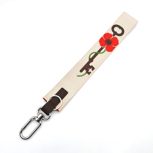 Yyx Chất Lượng Cao Tùy Chỉnh Màu Sắc Nylon Jacquard Tay Dây Đeo Cổ Tay Dây Buộc Keychain Với Snap Hook - Product Image 5